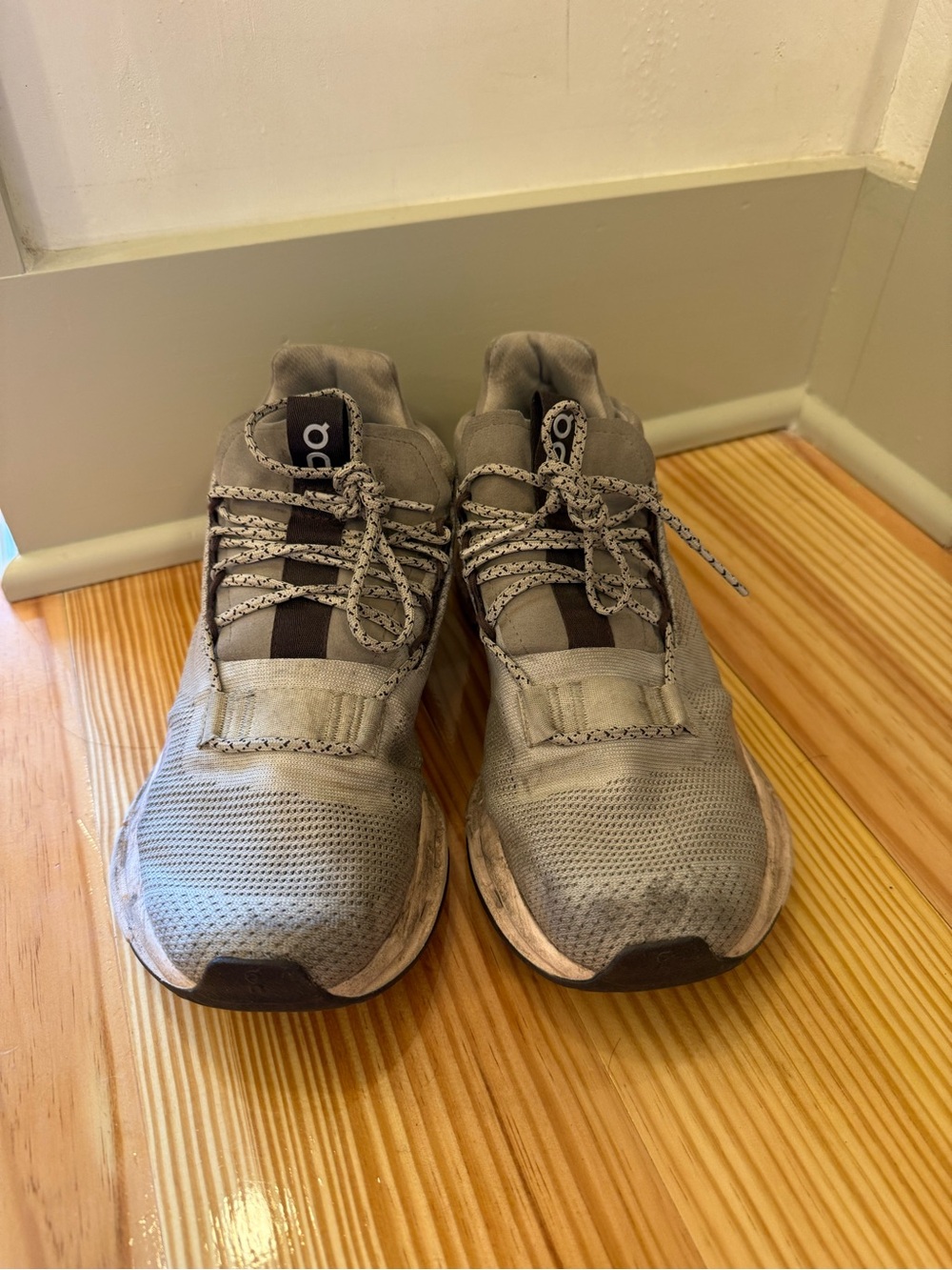 On Running Women's Grey Mesh Athletic Sneakers